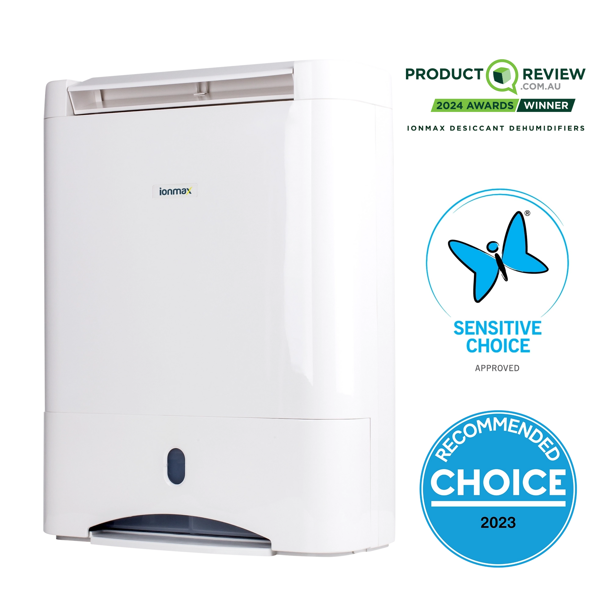 Ionmax ION632 10L/day desiccant dehumidifier - Sensitive Choice approved & Choice recommended