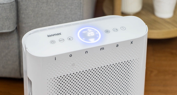 Ionmax Breeze Plus UV HEPA Antiviral Air Purifier control panel digital display