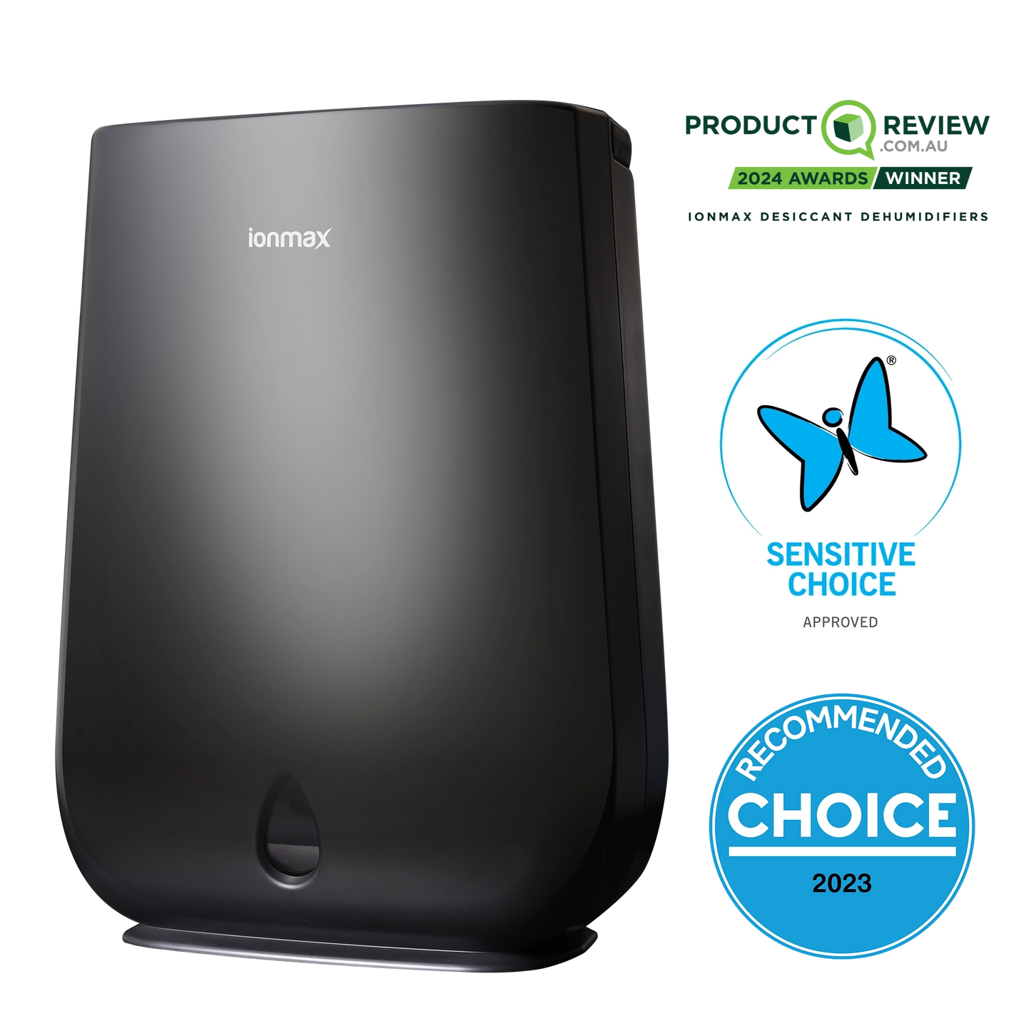 Ionmax Vienne 10L/day desiccant dehumidifier - Sensitive Choice approved & Choice recommended