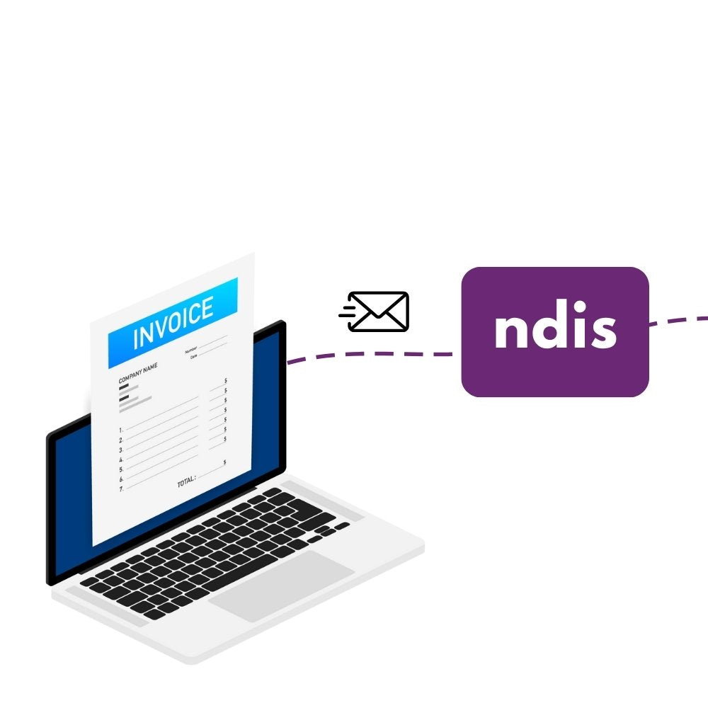 Email invoice to NDIS for reimbursement or claim approval