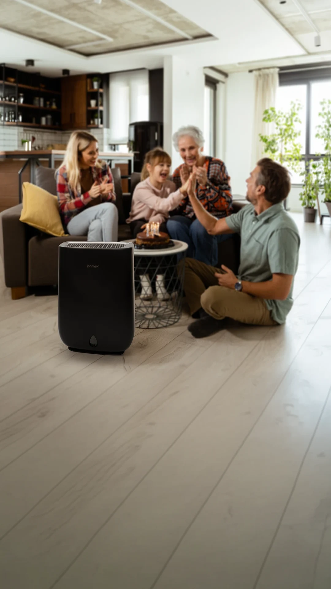 Family learning about managing moisture and mould at home