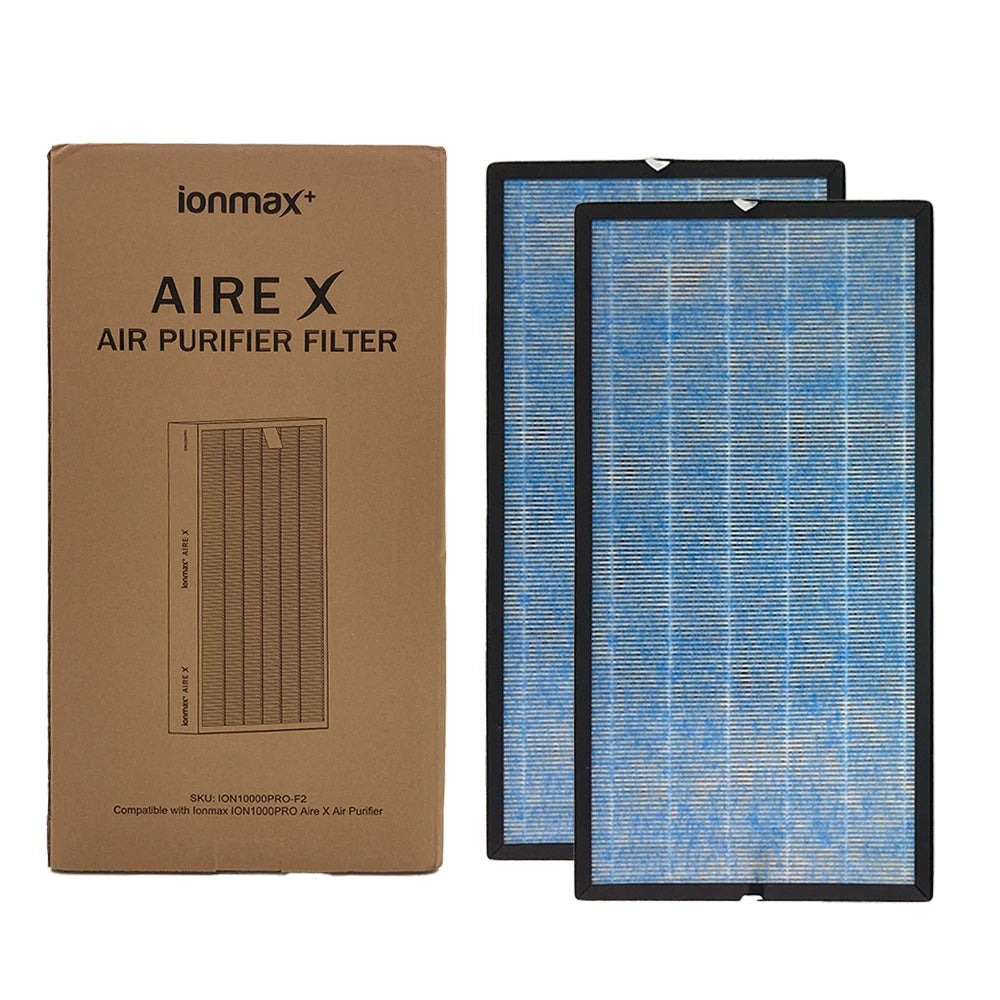 Set of 2 antibacterial HEPA 3-in-1 replacement filters for Ionmax+ Aire X