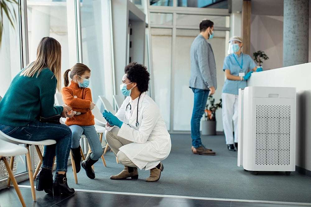 Ionmax+ Aire UV HEPA Air Purifier in the hospital