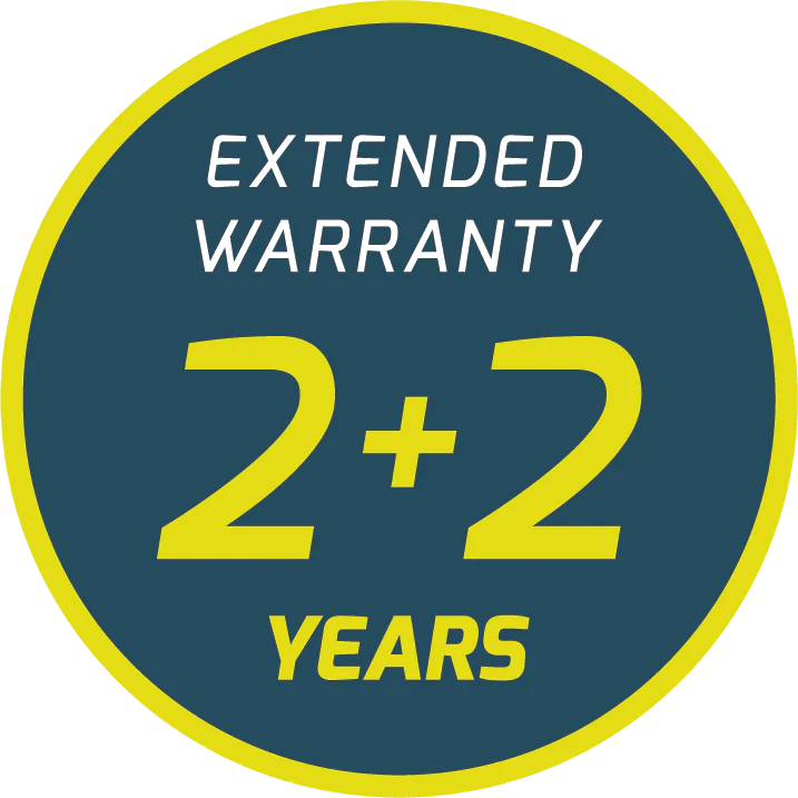 2+2 years extended warranty