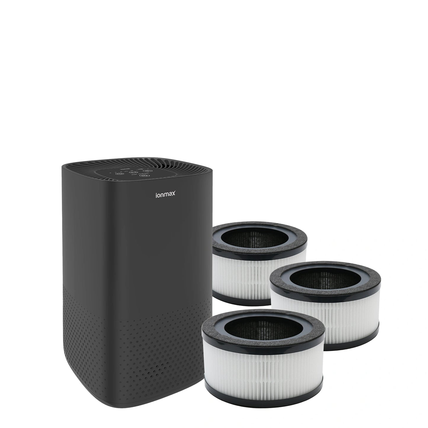 Ionmax Selah air purifier with filters, and free filter bundle