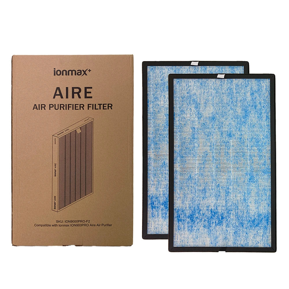 Set of 2 antibacterial HEPA 3-in-1 replacement filters for Ionmax+ Aire
