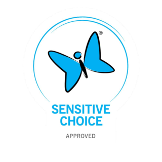 Sensitive Choice approved — Blue Butterfly seal