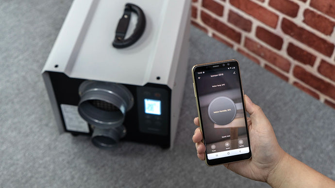 Ionmax+ ED18 industrial desiccant dehumidifier with mobile app