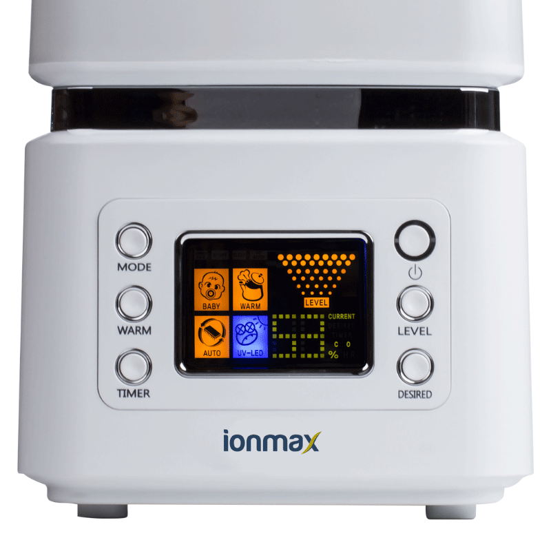 Ionmax ION90 ultrasonic UV humidifier control panel